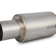 Load image into Gallery viewer, Vibrant Titanium Muffler w/Straight Cut Natural Tip 3.5in Inlet / 3.5in Outlet - Back View