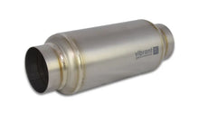 Load image into Gallery viewer, Vibrant Titanium Resonator 3in. Inlet / 3in. Outlet x 12in. Long - Side View