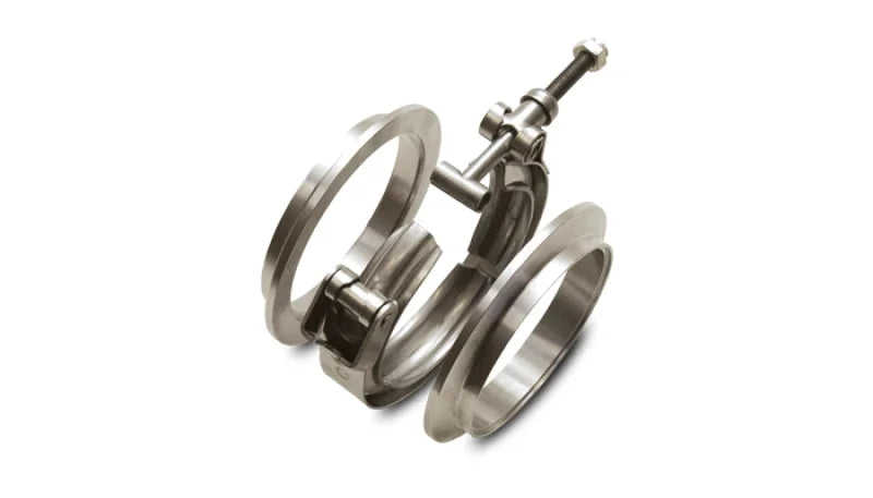 Vibrant Titanium V-Band Flange Assembly for 3.5in OD Tubing - Side View