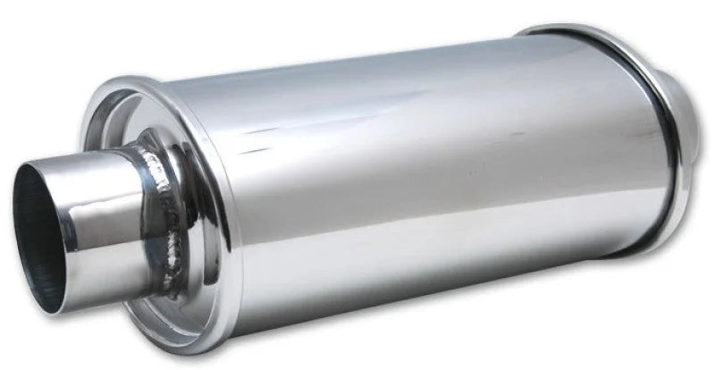 Vibrant ULTRA QUIET Resonator 2.75in inlet / outlet x 13.75in overall length - Detail View