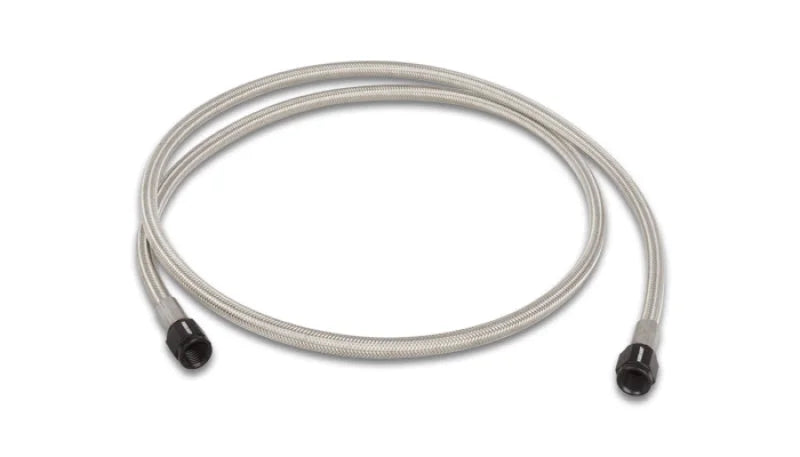 Vibrant Univ Oil Feed Kit 2ft Teflon lined S.S. hose with two -3AN female fittings preassembled - Side View