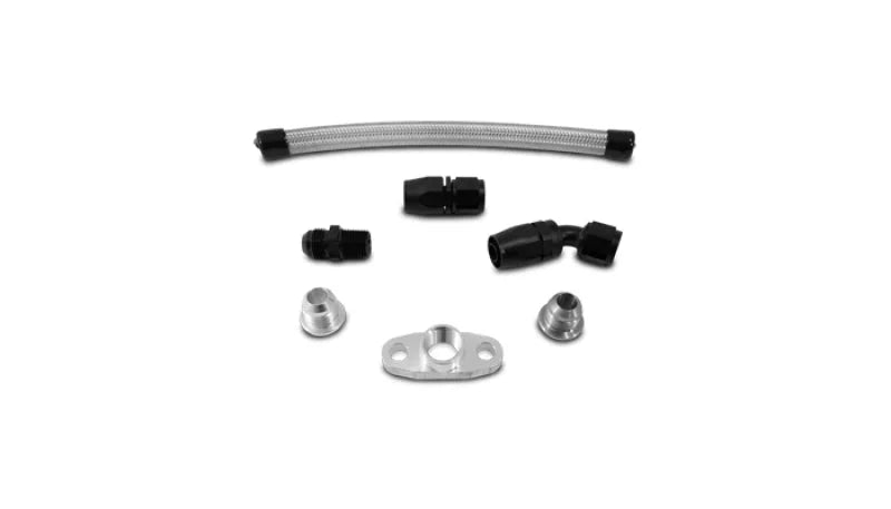 Vibrant Univ Top Mount Oil Drain Kit incl 20in Teflon lined S.S. hose Fitting - Main Product View
