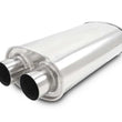 Load image into Gallery viewer, Vibrant Universal Streetpower 3in Stainless Steel Dual In-Out Oval Muffler - Main Product View