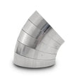 Load image into Gallery viewer, Vibrant Vertical 304 SS Nominal 3 in. Oval / 3.10 in. Centerline Radius, 9 degree per cut -Set of 5 - Side View