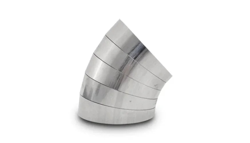 Vibrant Vertical 304 SS Nominal 3 in. Oval / 3.10 in. Centerline Radius, 9 degree per cut -Set of 5 - Side View