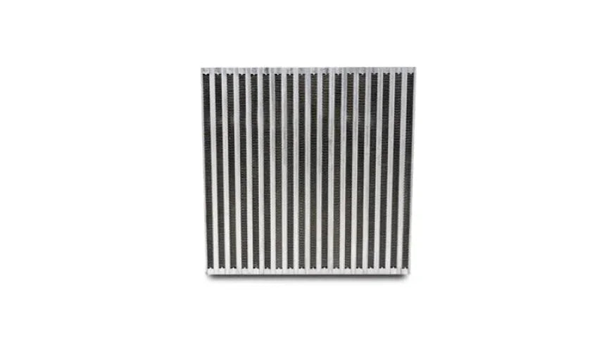 Vibrant Vertical Flow Intercooler Core 12in W x 12in H x 3.5in Thick - Side View