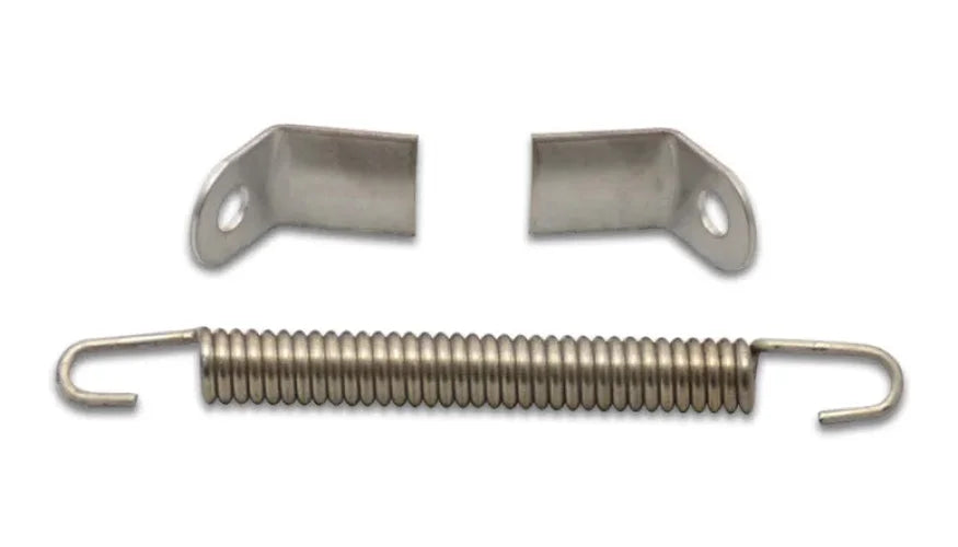 Vibrant Weld on Collector Tab Kit (includes 2 x S.S. collector tabs and 3-1/2in long spring) - Side View