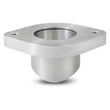 Load image into Gallery viewer, Vibrant Weld Flange Kit GreddyS/R/Rstyle Blow Off ValveMild Steel Weld Fitting/AL Thread On Flange - Side View