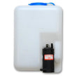 Load image into Gallery viewer, Vibrant Windshield Washer Bottle Repl Kit 1.2L bottle incl bottle ele pump mounting bracket hose - Side View