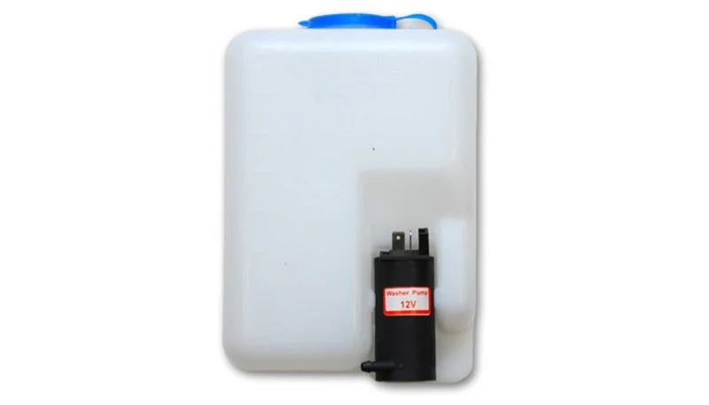 Vibrant Windshield Washer Bottle Repl Kit 1.2L bottle incl bottle ele pump mounting bracket hose - Side View