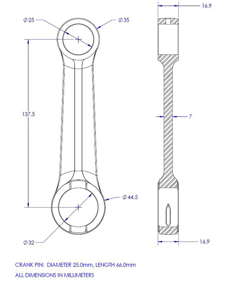 VintCo Connecting Rod Kit - Installation View