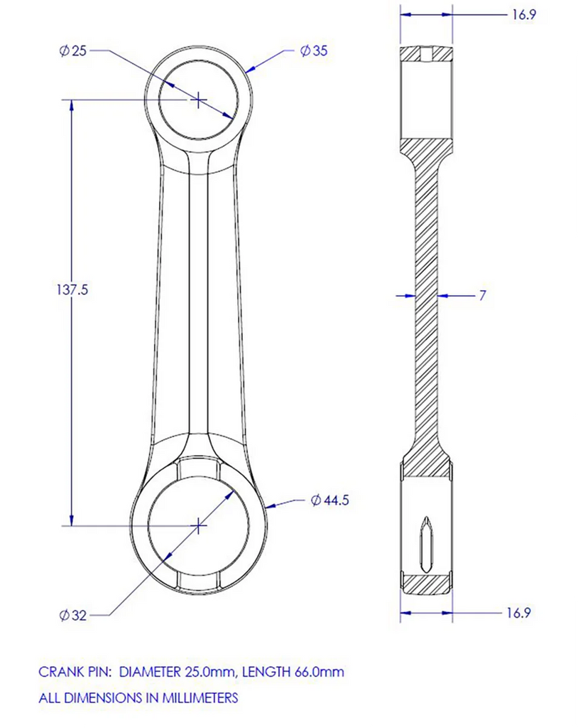 VintCo Connecting Rod Kit - Installation View
