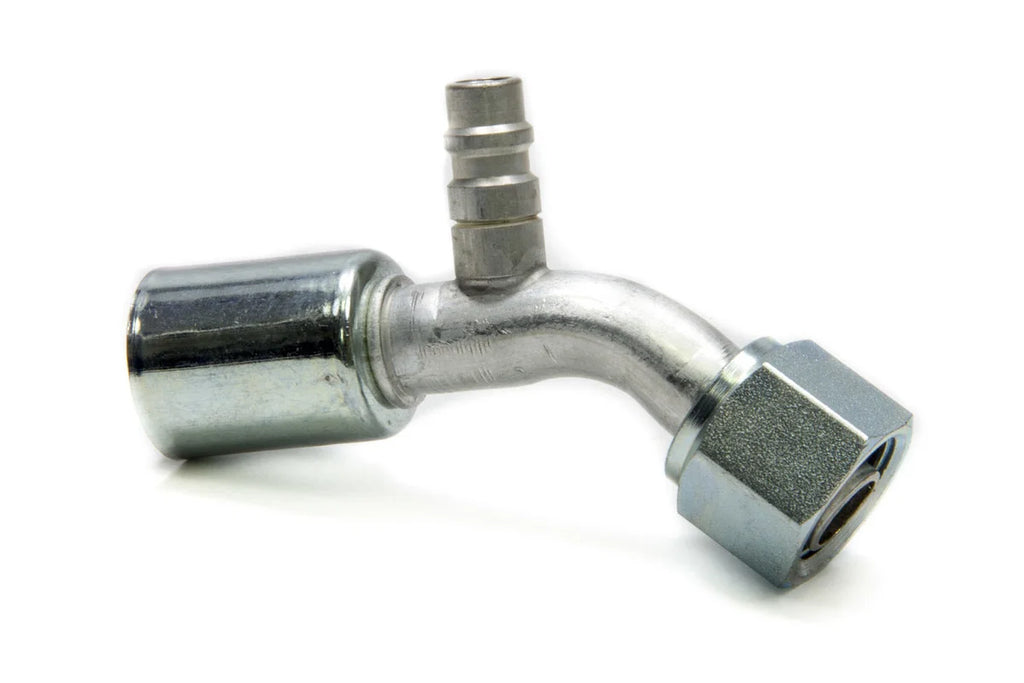 Vintage Air #10 45 Degree Barb O-Ring Fitting w/Port 35523-VUG