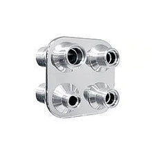 Load image into Gallery viewer, Vintage Air 4 Way Square Bulkhead #6 &amp; #10 O-Ring 384600-MBA