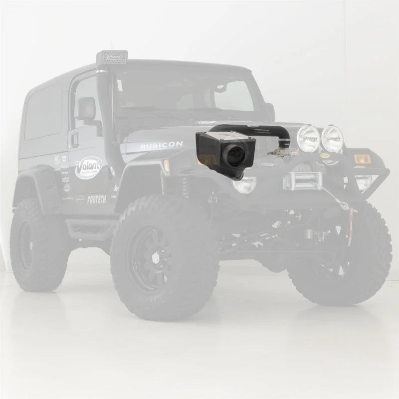 Volant 00-06 Jeep TJ 4.0 L6 PowerCore Closed Box Air Intake System - Side View