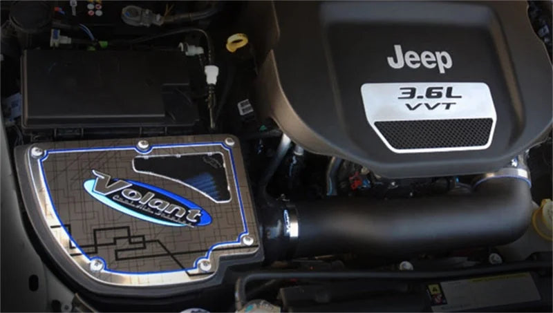 Volant 12-18 Jeep Wrangler 3.6L V6 Pro5 Closed Box Air Intake System - Side View