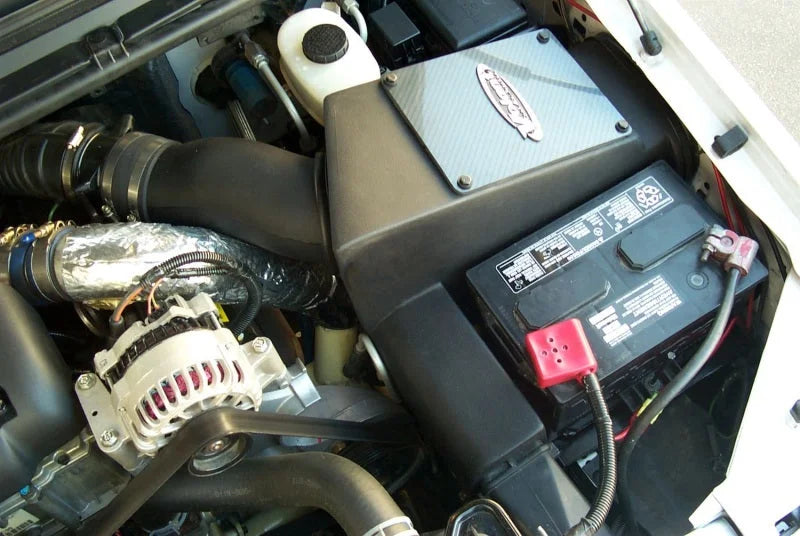 Volant 99-03 Ford Excursion 7.3 V8 Primo Closed Box Air Intake System - Side View