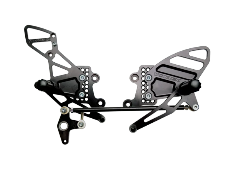 Vortex Racing 04-07 Honda CBR1000RR,03-06 CBR6100 RR Adjustable Rearsets- Black - Main Product View
