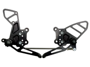 Vortex Racing Adjustable Rearsets - Black fits 2003-2007 Suzuki SV1000 S / 2003-2010 Suzuki SV650