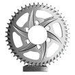 Load image into Gallery viewer, Vortex Racing Aluminum Rear Sprocket 530 44 Tooth- Silver - Side View
