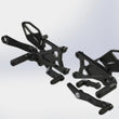 Load image into Gallery viewer, Vortex Racing Rearsets Replacement Rear Set- Black
