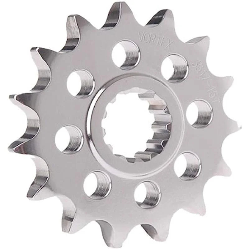 Vortex Racing Steel Front Sprocket 530 15 Tooth- Silver - Side View