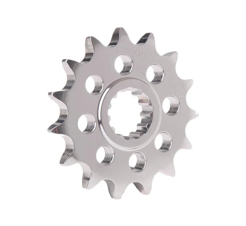 Vortex Racing Steel Front Sprocket 530 16 Tooth- Silver - Side View
