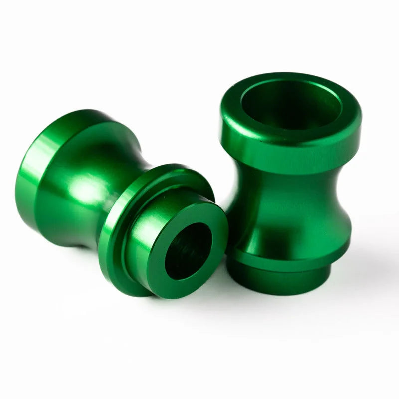 Vortex Racing Swingarm Spools 10mm- Green - Side View