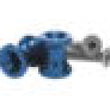Load image into Gallery viewer, Vortex Racing Swingarm Spools 8mm- Blue - Side View