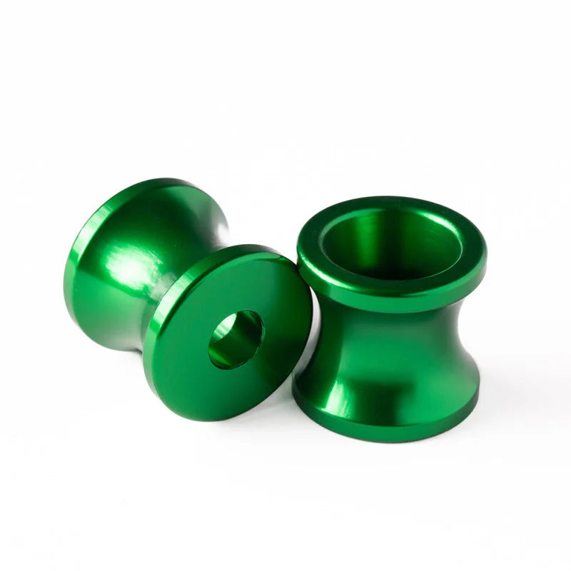 Vortex Racing Swingarm Spools 8mm- Green - Side View