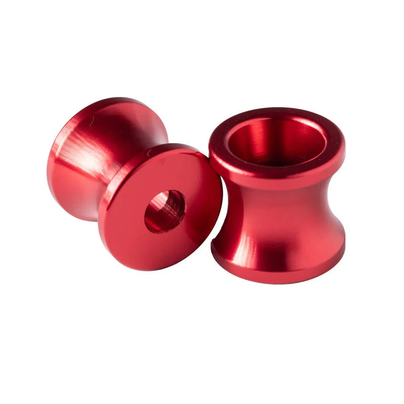 Vortex Racing Swingarm Spools 8mm- Red - Side View