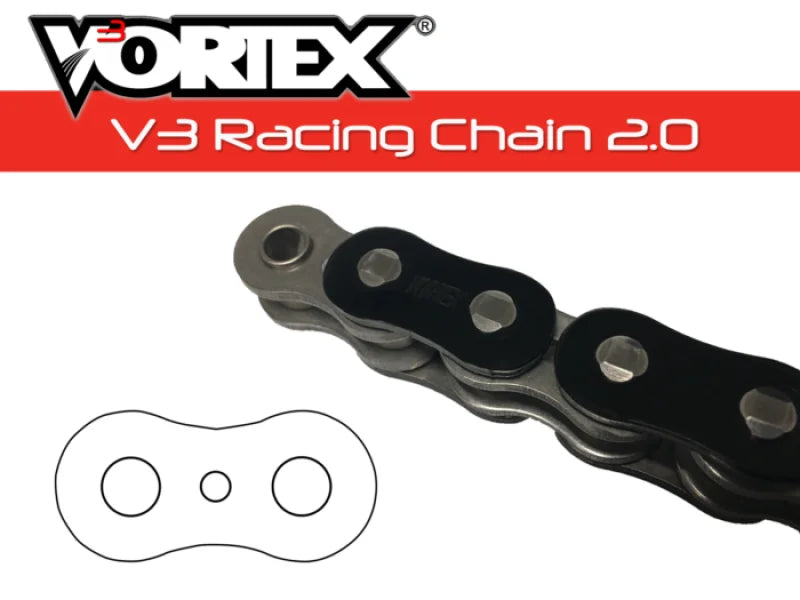 Vortex Racing V3 2.0 Chain 525SX3-114- Black
