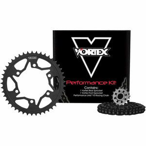 Vortex Racing V3 2.0 Chain and Sprocket Kit 3370-14,435S-46,520SX3-114- Black