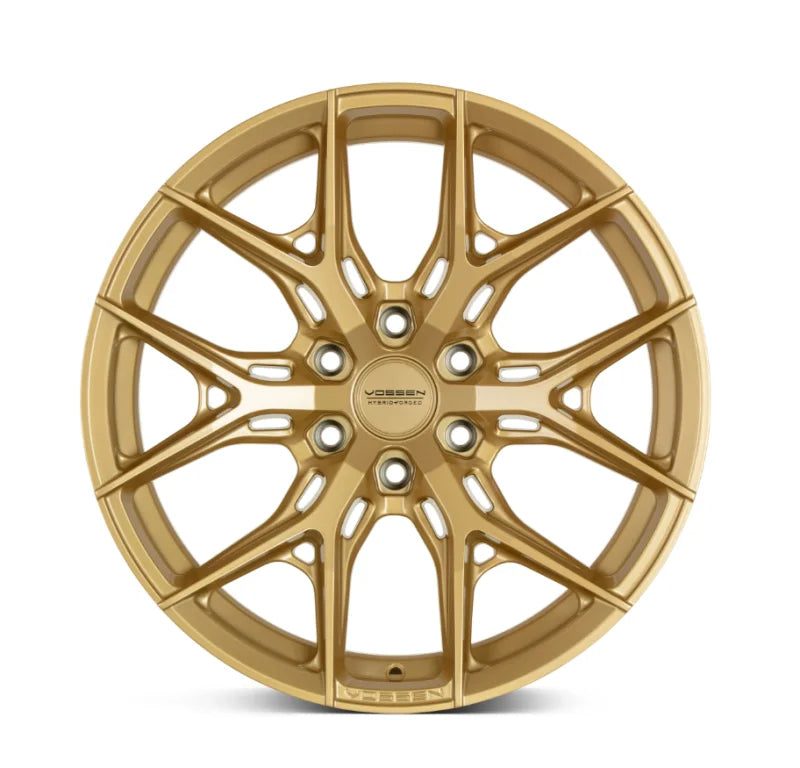 Vossen HF6-4 20x9.5 / 6x135 / ET15 / 87.1 - Satin Gold Wheel - Side View