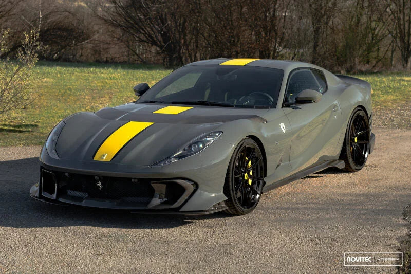 Vossen x Novitec NF10 21x10 ET:32 Gloss Black Ferrari 812 Superfast / GTS Front Wheel - Installation View