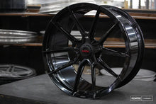 Load image into Gallery viewer, Vossen x Novitec NF10 21x9 ET:35 Gloss Black Ferrari 488 / F8 Front Wheel - Installation View