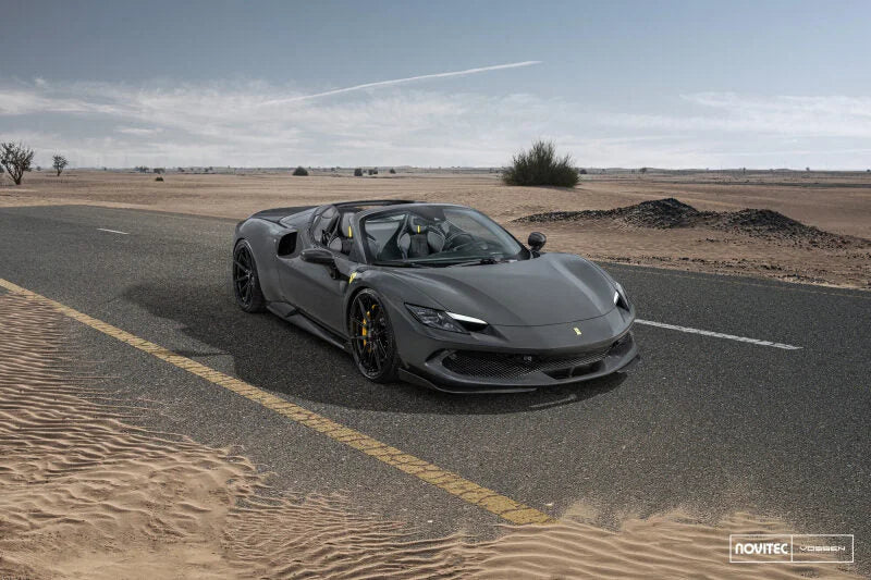 Vossen x Novitec NF10 21x9.5 ET:38 Gloss Black Ferrari 296 Front Wheel - Side View