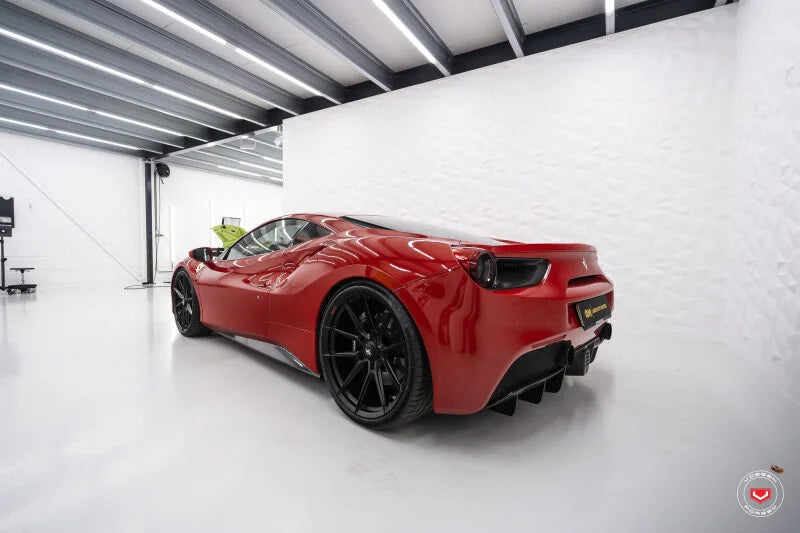 Vossen x Novitec NF10 22x12 ET:33 Gloss Black Ferrari 488 / F8 Rear Wheel - Back View