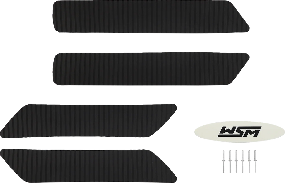 WSM Performance Parts Traction Mat - Black 012-212BLK - Back View