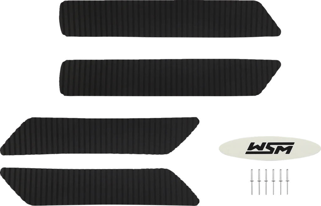 WSM Performance Parts Traction Mat - Black 012-212BLK - Back View