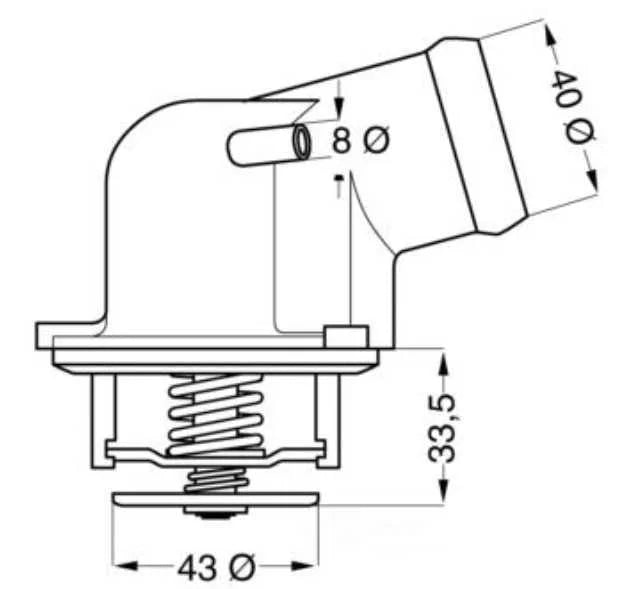 Wahler Thermostat 4275.87D fits 1994-1996 Mercedes-Benz C220 / 1998 Mercedes-Benz C230 / 1998-2004 Mercedes-Benz SLK230 - ...