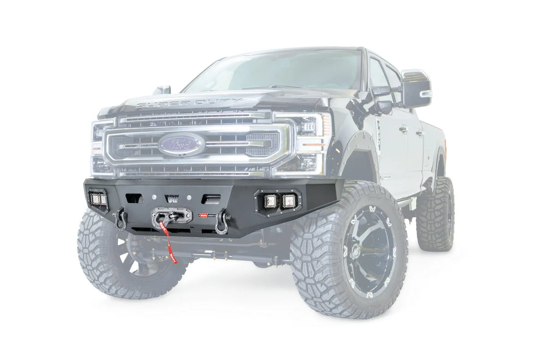 Warn ASCENT HD BUMPER W/OUT GUARD 106916 fits 2017-2021 Ford F-250 Super Duty / 2017-2021 Ford F-350 Super Duty - Side View