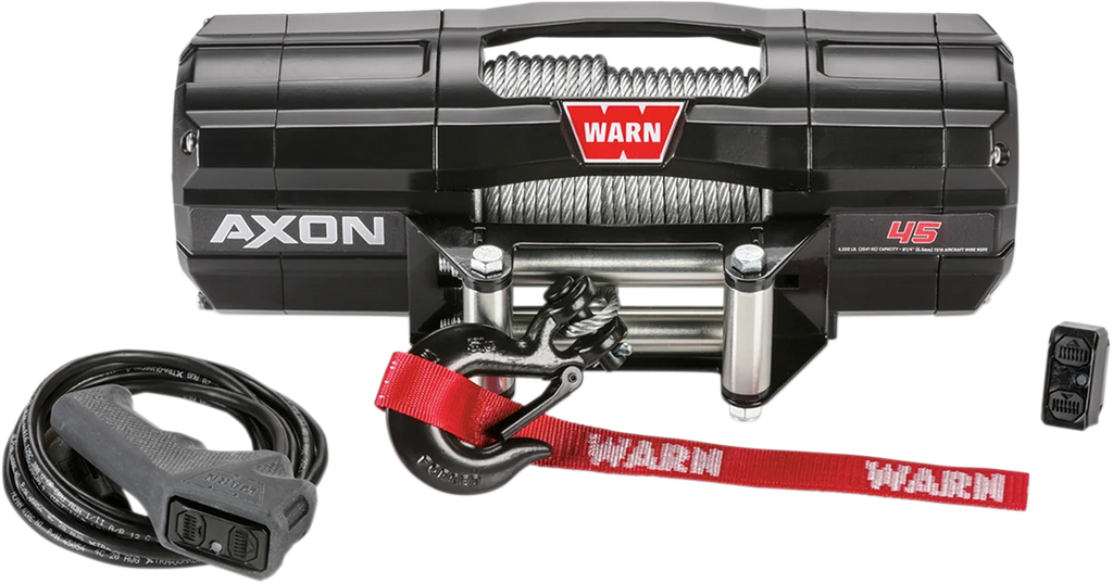 Warn AXON 45 Winch - Wire Rope 101145 - Back View