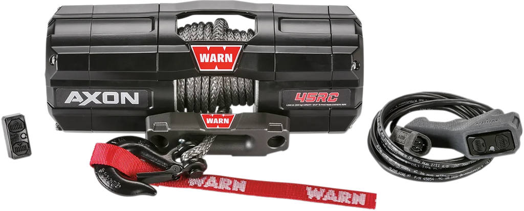Warn AXON 45RC Winch - Synthetic Rope 101240 - Side View