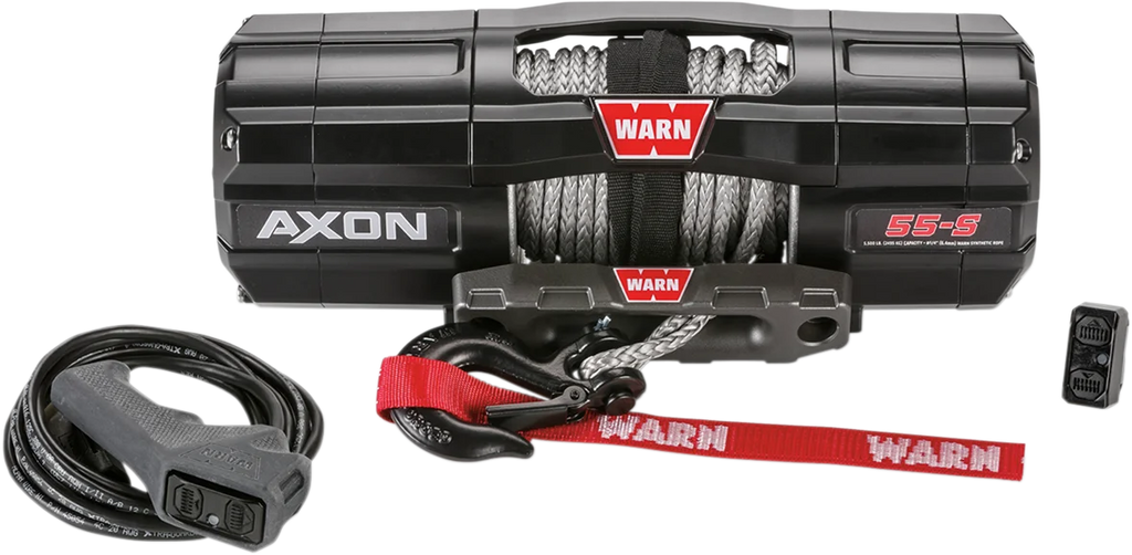 Warn AXON 55-S Winch - Synthetic Rope 101150 - Back View