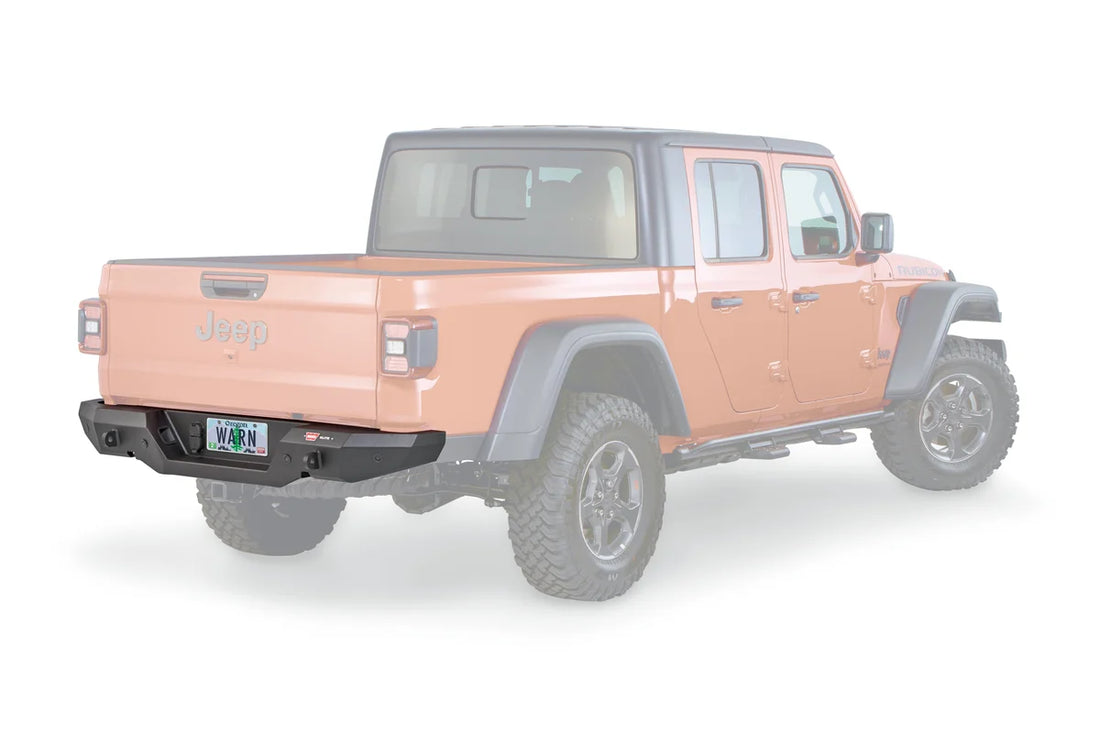 Warn ELITE REAR BUMPER 106300 fits 2020-2021 Jeep Gladiator / 2018-2021 Jeep Wrangler - Rear View