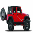 Load image into Gallery viewer, Warn Rear Black Steel Bumper 89525 89800 fits 2007-2017 Jeep Wrangler / 2018 Jeep Wrangler JK - Main Product View