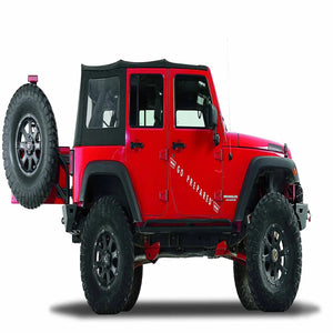 Warn Rear Black Steel Bumper 89525 89800 fits 2007-2017 Jeep Wrangler / 2018 Jeep Wrangler JK - Main Product View