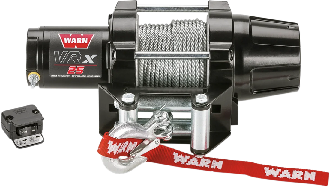 Warn VRX 25 Winch - Handlebar Rocker Switch - Wire Rope 101025 - Back View
