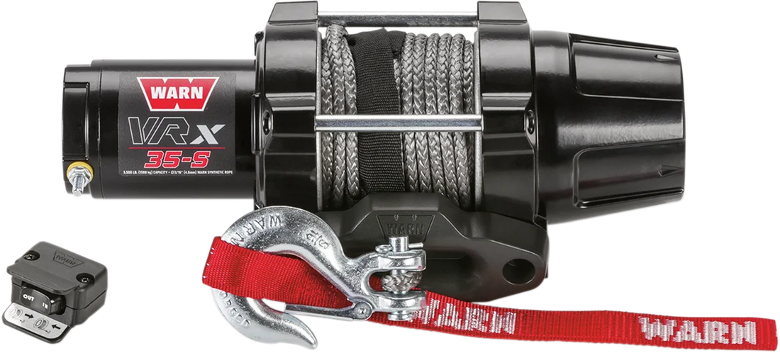 Warn VRX 35-S Winch - Handlebar Rocker Switch - Synthetic Rope 101030 - Back View